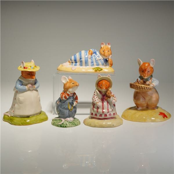 5pc Royal Doulton Brambly Hedge Figurines - DBH 7, 24, 36, 39, & 42