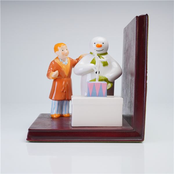 Coalport Characters The Snowman and James Bookend
