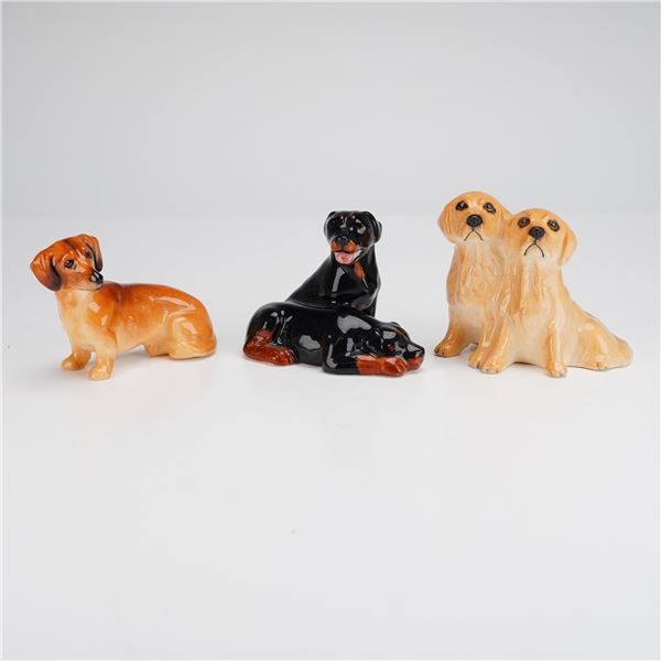 Three Beswick and Royal Doulton Bone China Dog Figurines