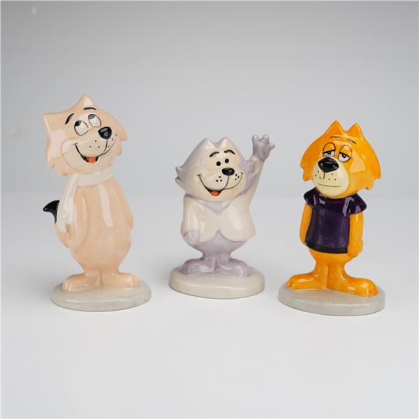 3pc Beswick Top Cat Collection Figurines: Fancy Fancy, Brain, and Benny