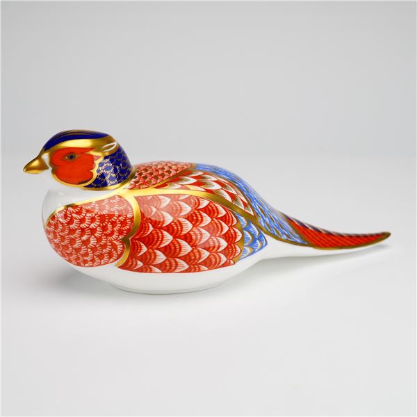 Royal Crown Derby Bone China Paperweight, Pheasant