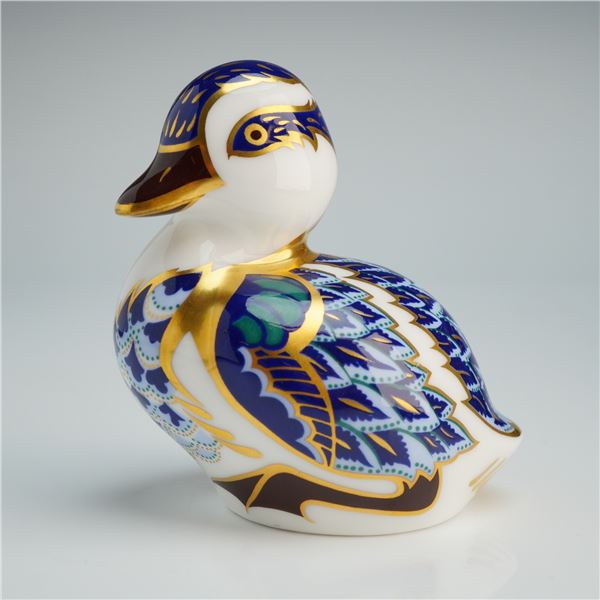 Royal Crown Derby Swimming Duckling Paperweight