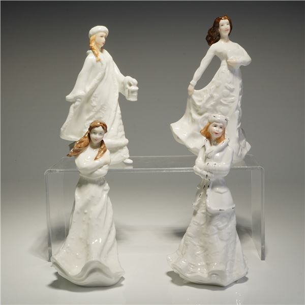 4pc Royal Doulton White Sentiment Series Figurines