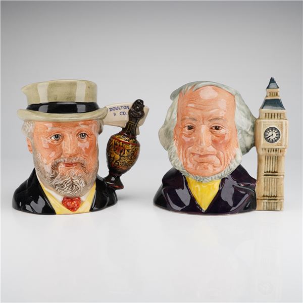 2pc Royal Doulton Character Jugs, John Doulton and Sir Henry Doulton