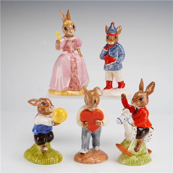 5pc Royal Doulton Bunnykins Figurines Tom Father William Cinderella