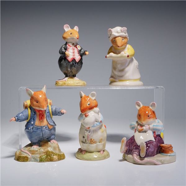 5pc Royal Doulton Brambly Hedge Figurines - DBH6, 15, 26, 46 & 55