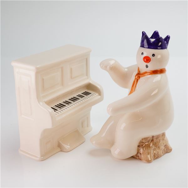 Two Royal Doulton Snowman Gift Collection Figurines Pianist and Piano