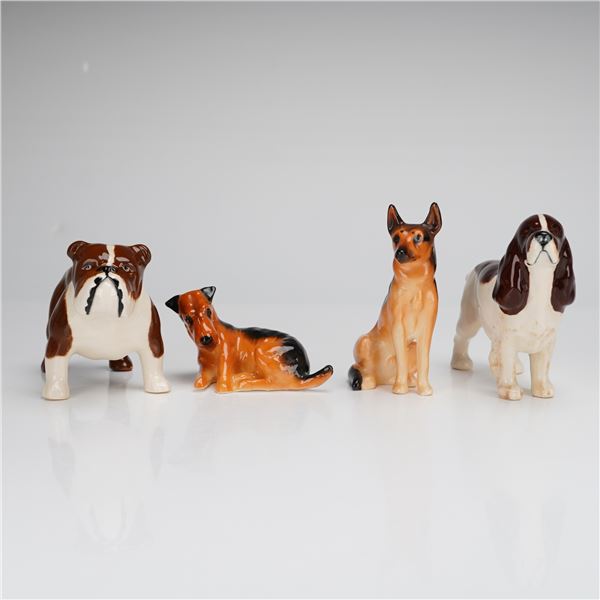 4pc Royal Doulton Bone China & Beswick Dog Figurines