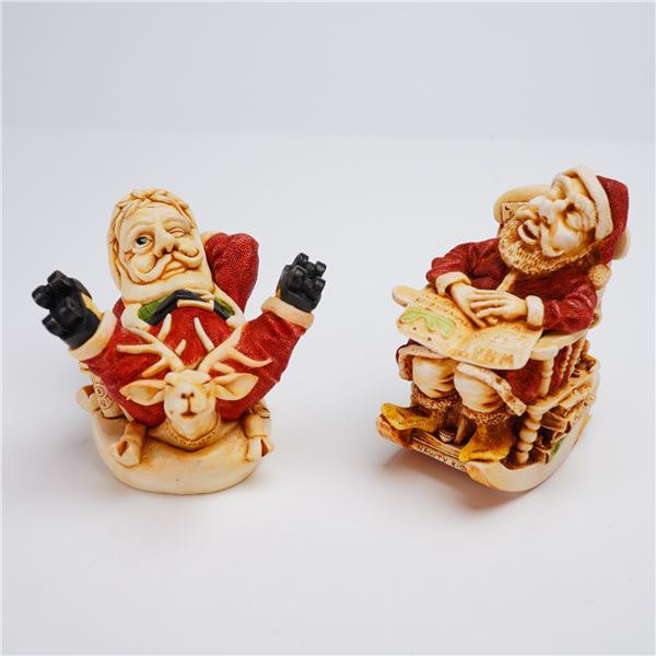 2pc Harmony Kingdom Figurines, Holy Roller and Jingle Bell Rock