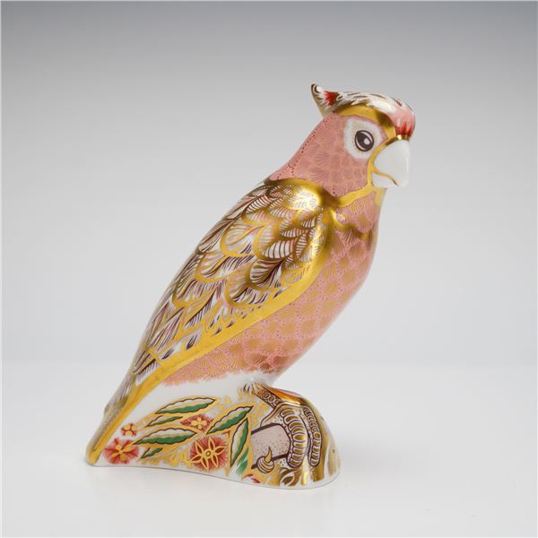 Limited Edition Royal Crown Derby Pink Cockatoo Paperweight