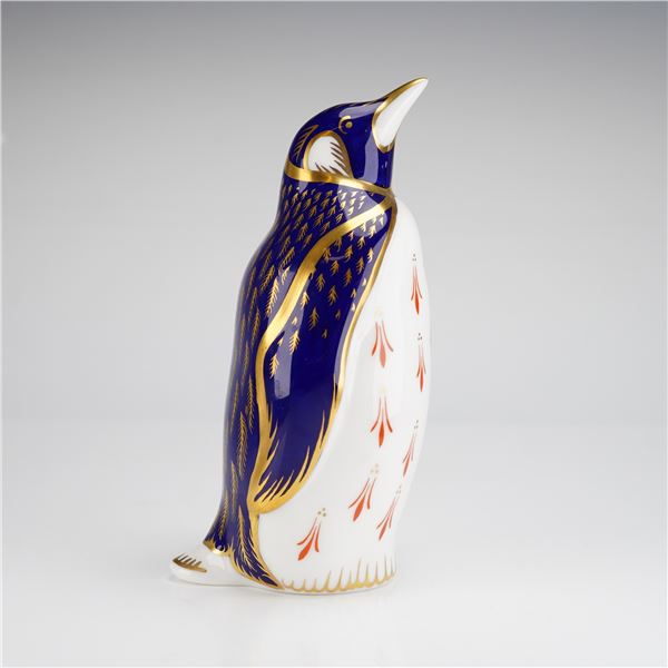 Royal Crown Derby Bone China Emperor Penguin Paperweight