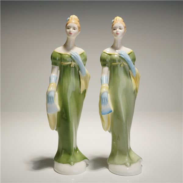 2pc Royal Doulton Porcelain Figurines, Lorna HN2311