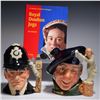 Image 1 : 3pc Royal Doulton Large Character Jugs with Reference Book