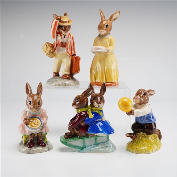 A Group of Five Royal Doulton Bunnykins Figurines