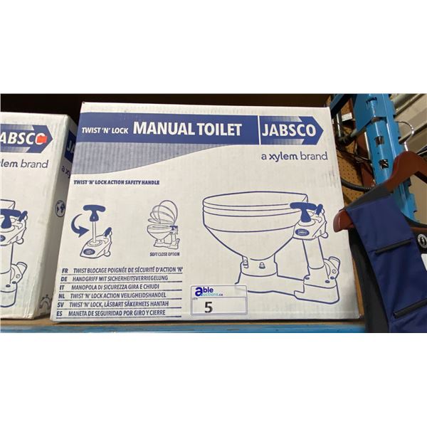 JABSCO 29090-5000 TWIST N' LOCK MARINE MANUAL TOILET *IN BOX*