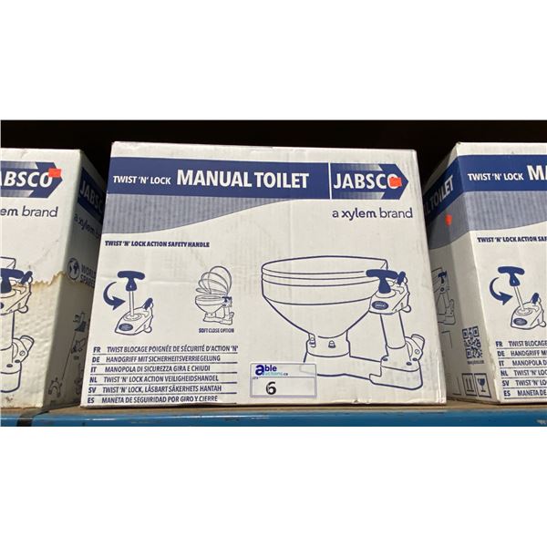 JABSCO 29090-5000 TWIST N' LOCK MARINE MANUAL TOILET *IN BOX*