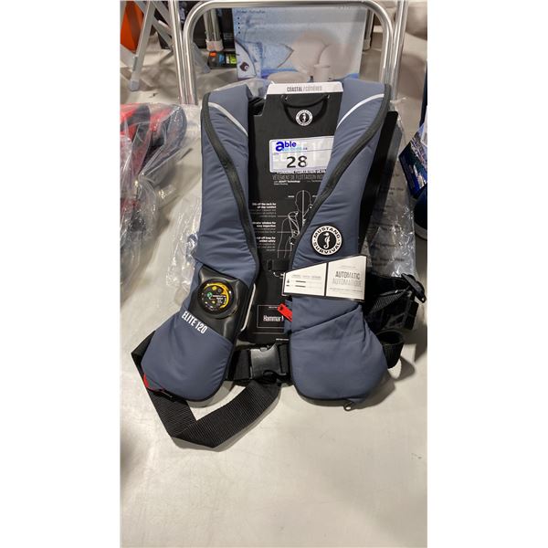 MUSTANG SURVIVAL ELITE 120 INFLATABLE PFD, BLUE, ADULT UNIVERSAL ADULT