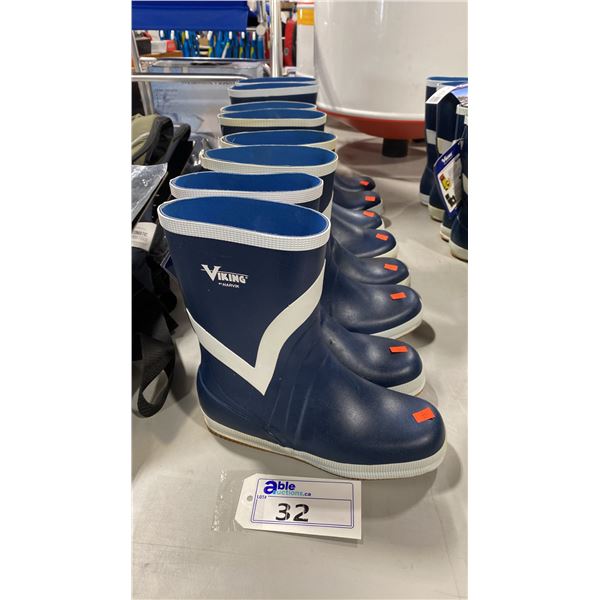 4 PAIRS OF VW24 VIKING MARINER KADETT BOOTS, SIZE MENS 8,9,10,12