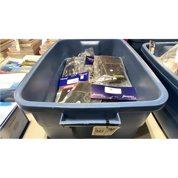 BLUE BIN OF ASSORTED COMMERCIAL VICTORY WORK GLOVES *BIN NOT INCLUDED*
