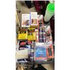 Image 2 : BLUE BIN OF ASSORTED COMMERCIAL MARINE RETAIL PRODUCTS, CHEMICALS, FLASHLIGHTS, & CURRENT GUIDES