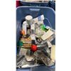 Image 3 : BLUE BIN OF ASSORTED COMMERCIAL MARINE RETAIL PRODUCTS, CHEMICALS, FLASHLIGHTS, & CURRENT GUIDES