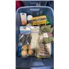 Image 5 : BLUE BIN OF ASSORTED COMMERCIAL MARINE RETAIL PRODUCTS, CHEMICALS, FLASHLIGHTS, & CURRENT GUIDES
