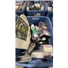 Image 4 : BLUE BIN OF ASSORTED COMMERCIAL MARINE RETAIL PRODUCTS, CHEMICALS, FLASHLIGHTS, & CURRENT GUIDES
