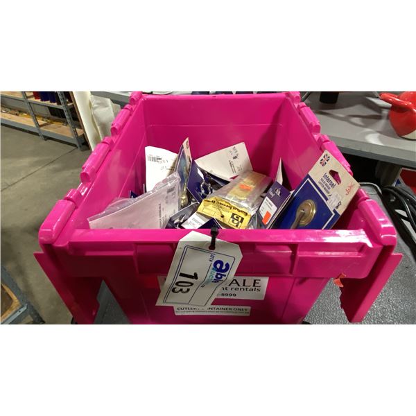 PINK BIN OF ASSORTED RETAIL MARINE VICTORY STAINLESS STEEL SHACKLES *BIN NOT INCLUDED*