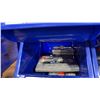 Image 4 : 4 BLUE STACKABLE PARTS BINS WITH ASSORTED MARINE ANODES & HARDWARE
