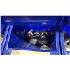 Image 5 : 5 BLUE STACKABLE PARTS BINS WITH ASSORTED MARINE ANODES & HARDWARE