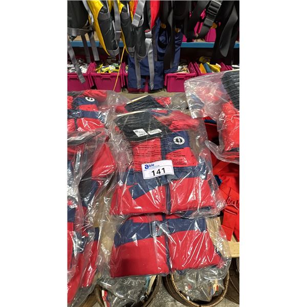 3 RED/BLUE MUSTANG SURVIVAL CHILD LIFE JACKETS