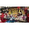 Image 1 : SHELF OF ASSORTED ROPE TIE DOWNS, CLEATS, STEPS, GRAB HANDLE, ASSORTED CAPS & MARINE HARDWARE