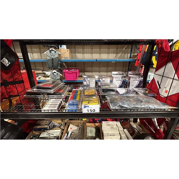 BOAT BUCKLE RATCHET TIE DOWNS, PULL UP STRAP HANDLE KITS, SNAP STICK LUBRICANT AND MORE
