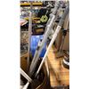 Image 3 : WOODEN BARREL WITH ASSORTED MARINE GEAR; TELESCOPIC PADDLES WITH DOUBLE HOOKS, PADDLES, CLEANING
