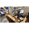 Image 3 : WOODEN WORKBENCH WITH RETAIL HOOK SLOTS APPROX 26 X 92 X 34" WITH OLYMPIC INSTRUMENTS AND 2 RIDGID