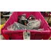 Image 1 : BIN OF MUSTANG SURVIVAL PFD ACCESSORIES; BELT EXTENDERS, CLOSED FINGER GLOVES, AUTO INFLATERS AND