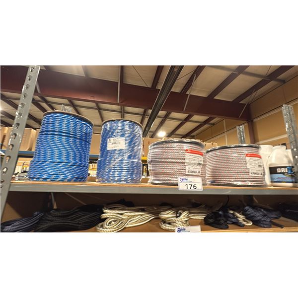 4 ASSORTED SPOOLS OF MARINE CORDAGE