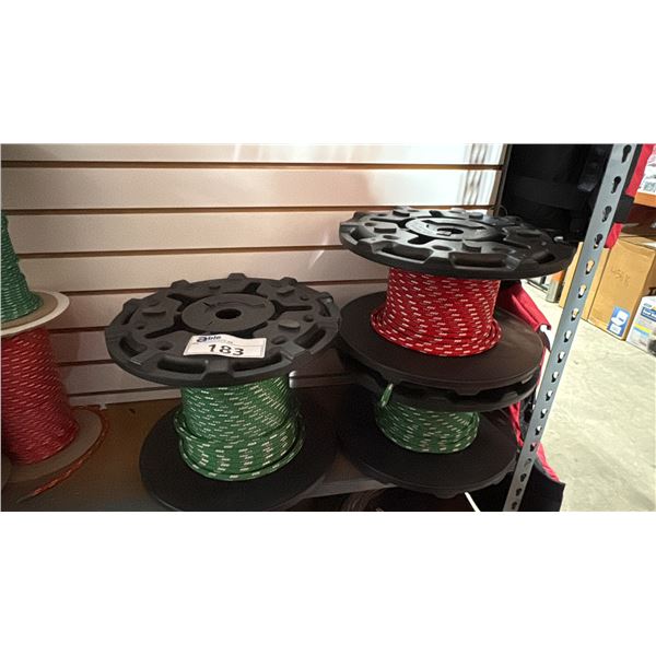 3 SPOOLS OF ASSORTED MARINE CORDAGE