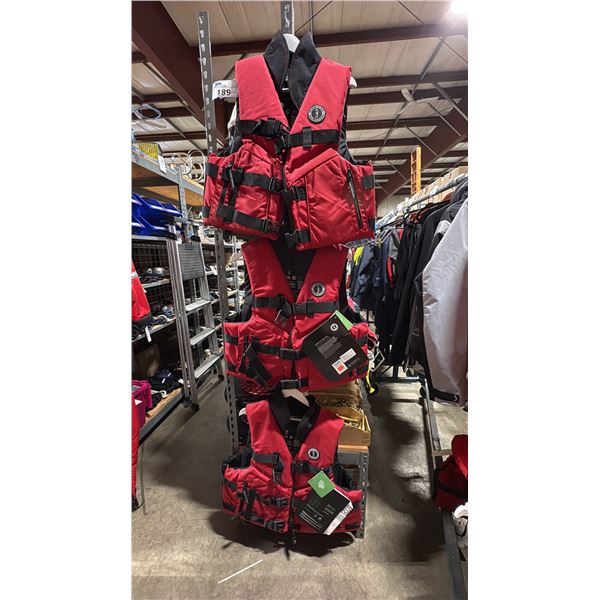 3 MUSTANG SURVIVAL ACCEL100 PFDS L, XL & XXL