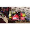Image 1 : MUSTANG SURVIVAL MV5020 MEDIUM DOG PFD, SEACHOICE XXS DOG PFD AND 2 MUSTANG SURVIVAL BELT PACK PFDS