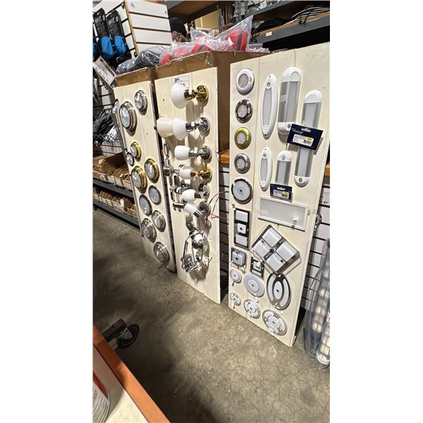 3 MARINE LIGHTING RETAIL DISPLAY BOARDS