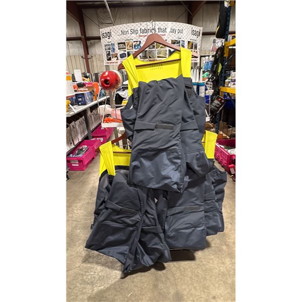3 MUSTANG SURVIVAL MERIS SAILING SALOPETTES SIZES SMALL X 2 AND LARGE X 1