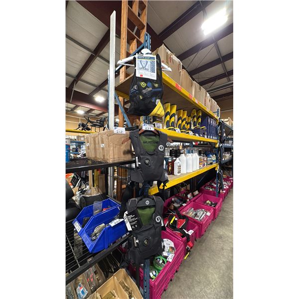 2 BLACK MUSTANG SURVIVAL ISAF RACE READY INFLATABLE OCEAN RACING VESTS & SPINLOCK DECK PRO IS012401