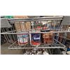 Image 2 : SMALL SHOPPING CART OF ASSORTED MARINE VARNISH, THINNERS, ACCELERATOR & UV WOOD PROTECTION