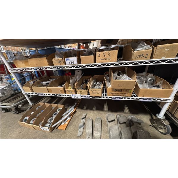 SHELF OF ASSORTED MARINE HARDWARE