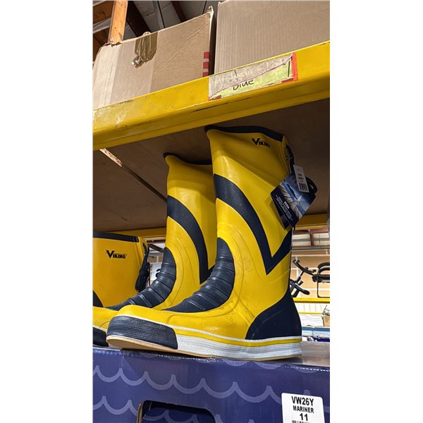 PAIR OF YELLOW/BLUE VIKING MENS VW26Y WATERPROOF BOOTS SIZE 11