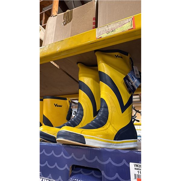 PAIR OF YELLOW/BLUE VIKING MENS VW26Y WATERPROOF BOOTS SIZE 11