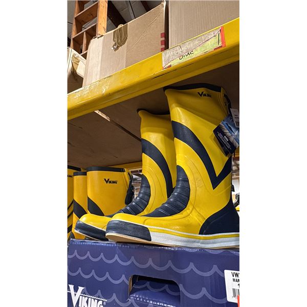 PAIR OF YELLOW/BLUE VIKING MENS VW26Y WATERPROOF BOOTS SIZE 7