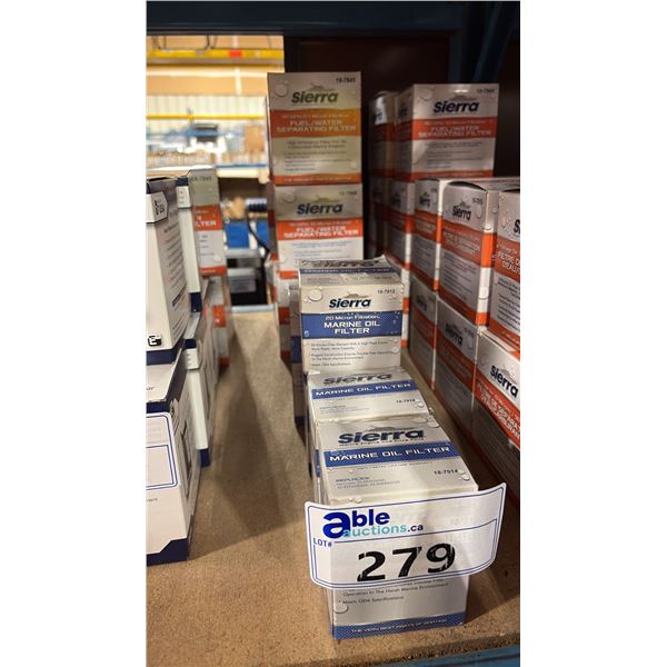 11 ASSORTED SIERRA MARINE FUEL FILTERS/WATER SEPARATORS