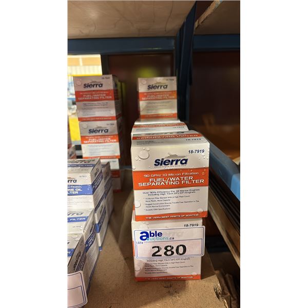 12 ASSORTED SIERRA MARINE FUEL FILTERS/WATER SEPARATORS